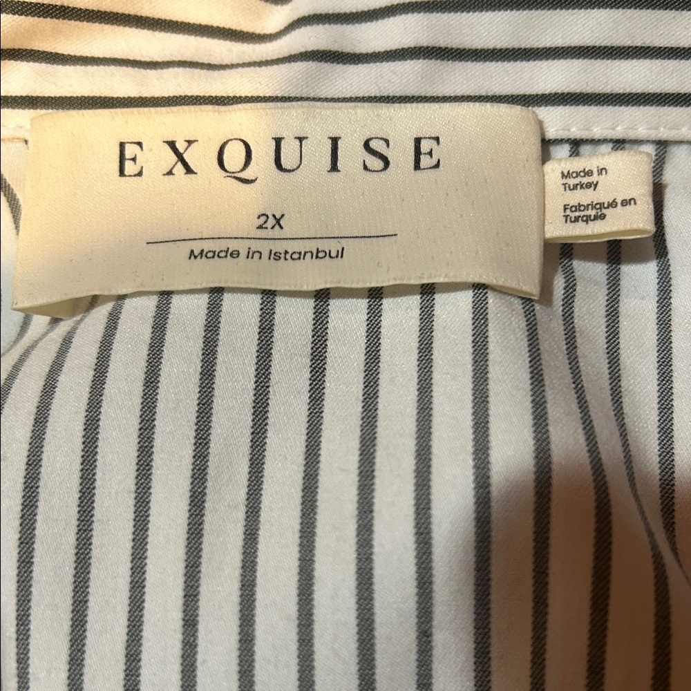 Anthropologie Striped Top - Black and White